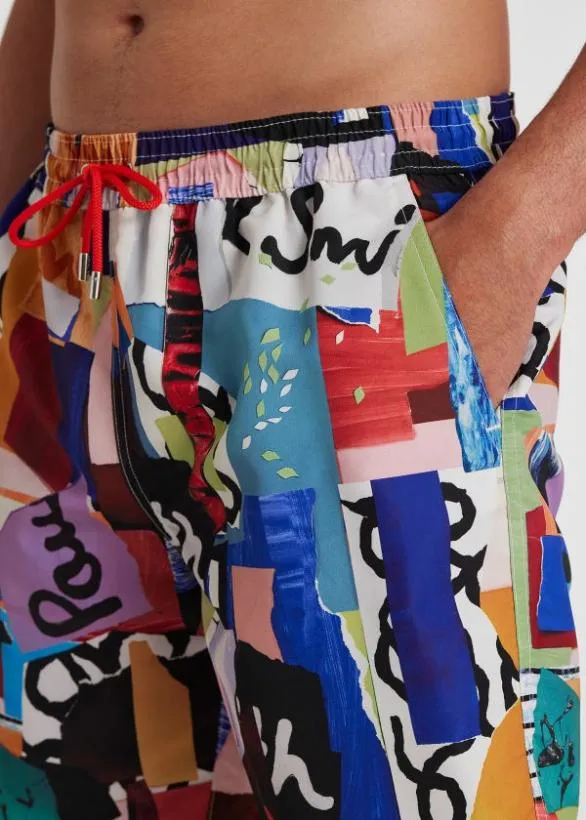 Paul Smith Swimwear 039Collage039 Long Swim Shorts Multicolour 8211 Mens