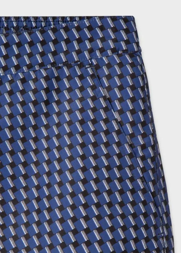 Paul Smith Swimwear 039Cube Geo039 Swim Shorts Navy 8211 Mens