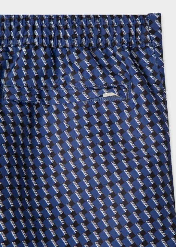 Paul Smith Swimwear 039Cube Geo039 Swim Shorts Navy 8211 Mens