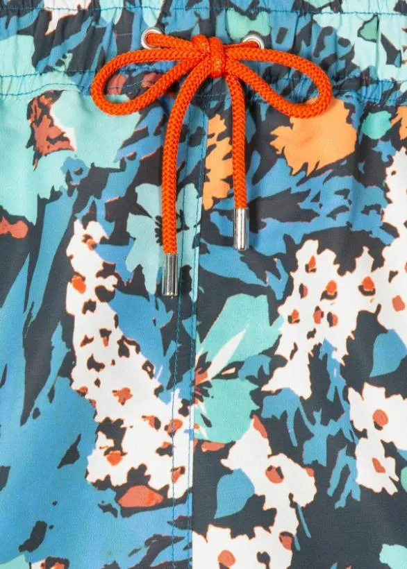 Paul Smith Swimwear 039Tropical Floral039 Swim Shorts Turquoise 8211 Mens
