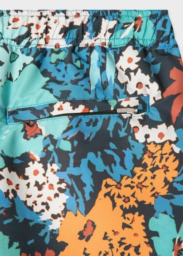Paul Smith Swimwear 039Tropical Floral039 Swim Shorts Turquoise 8211 Mens