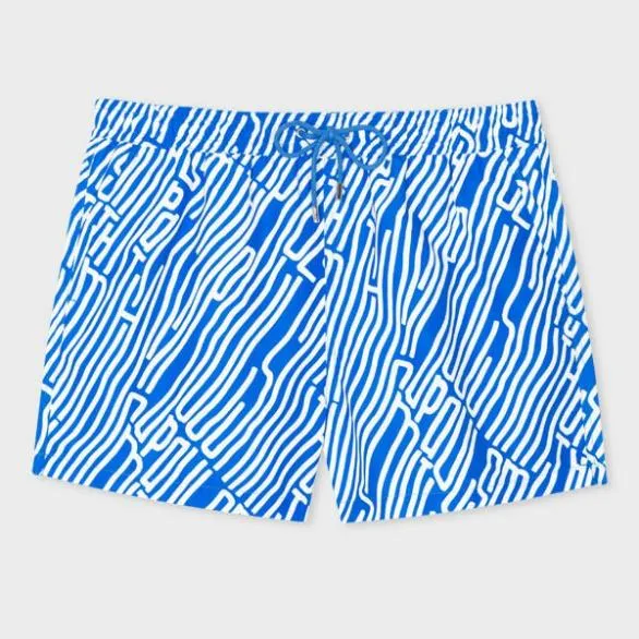 Paul Smith Swimwear Logo Swim Shorts Blue 8211 Mens