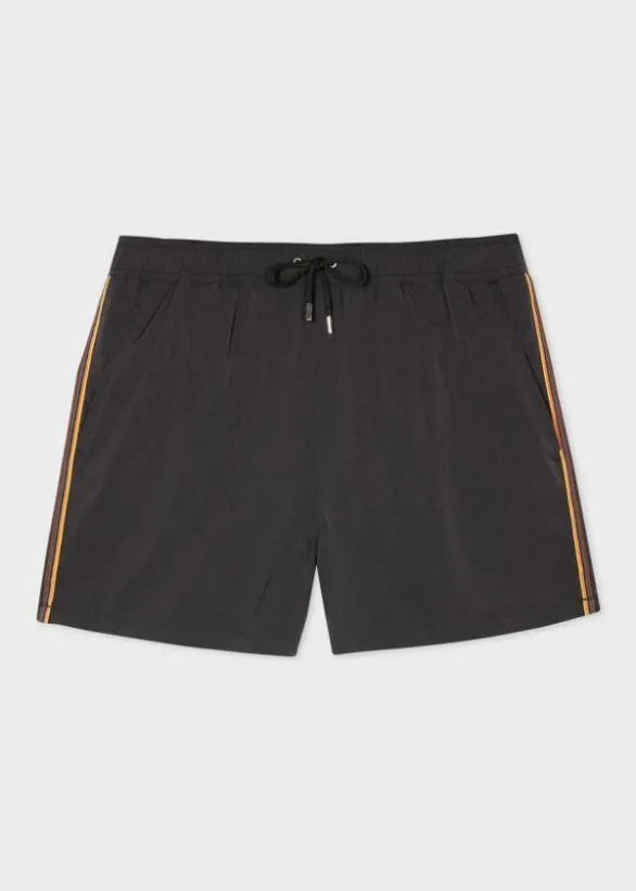 Paul Smith Swimwear Swim Shorts With 039Artist Stripe039 Trim Black 8211 Mens