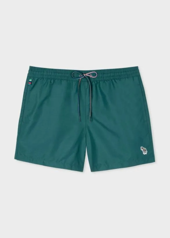 Paul Smith Swimwear Zebra Logo Swim Shorts Teal 8211 Mens