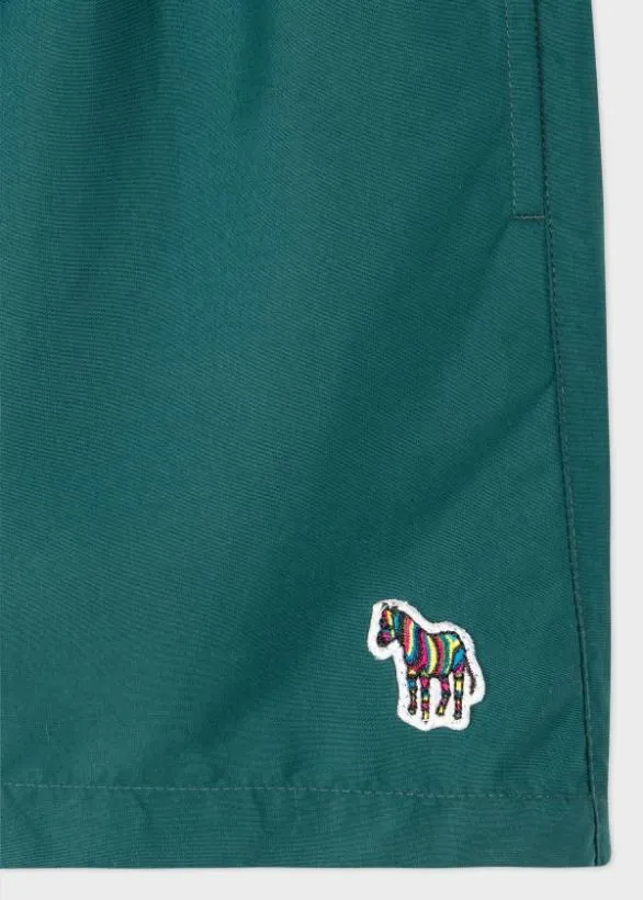 Paul Smith Swimwear Zebra Logo Swim Shorts Teal 8211 Mens
