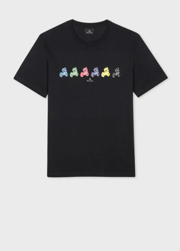 Paul Smith TShirts 039Cycle039 Print TShirt Navy 8211 Mens