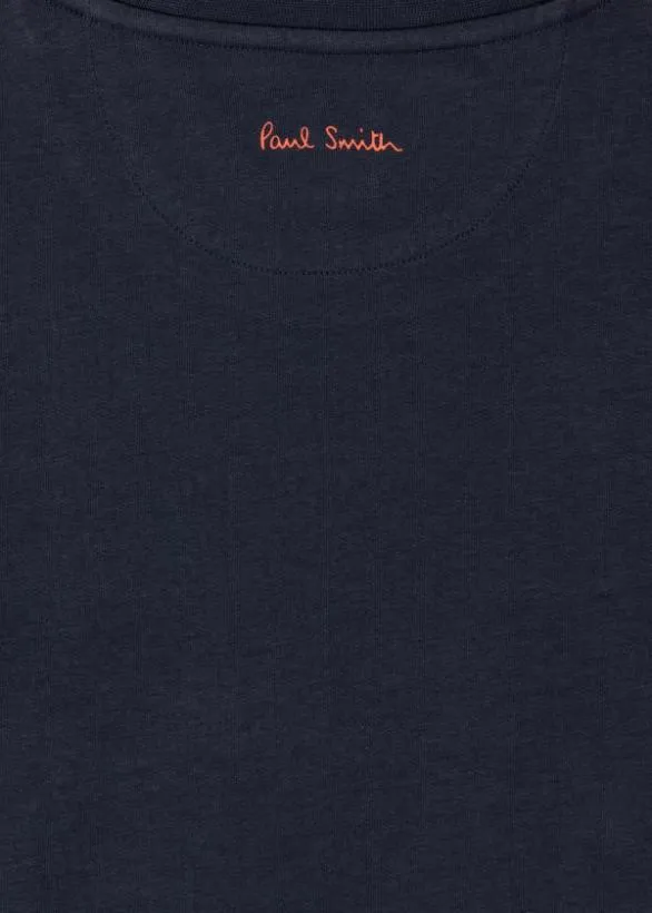 Paul Smith TShirts 039Shadow Logo039 Organic Cotton TShirt Navy 8211 Mens