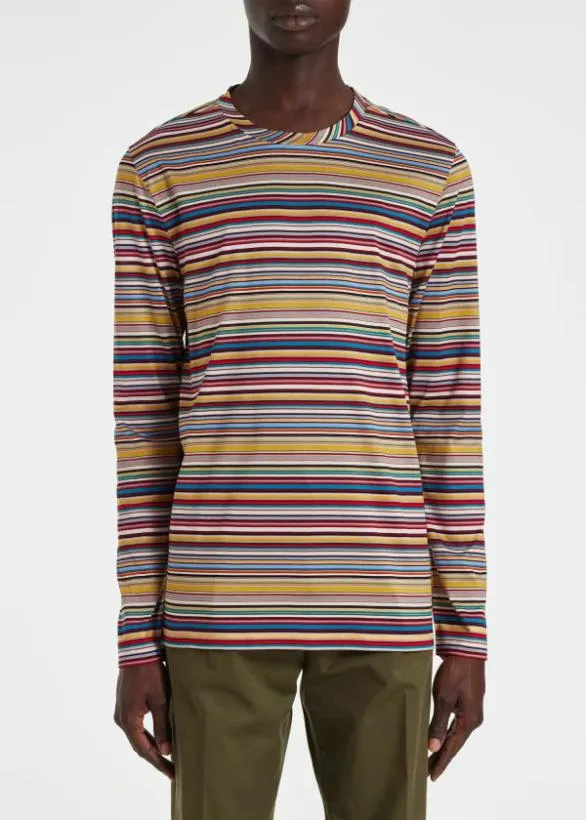 Paul Smith TShirts 039Signature Stripe039 Long Sleeve TShirt Signature Stripe 8211 Mens