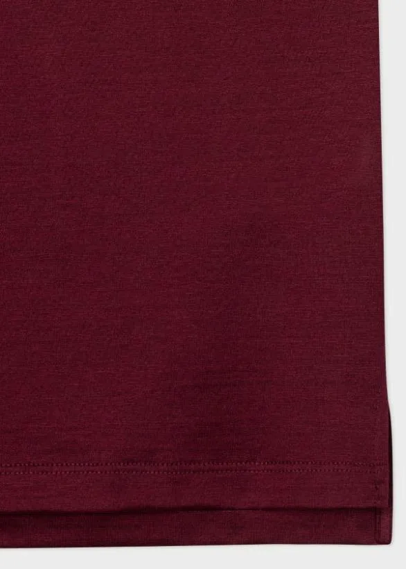 Paul Smith TShirts 039Signature Stripe039 Pocket TShirt Burgundy 8211 Mens