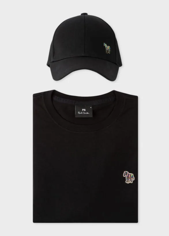 Paul Smith TShirts 039Zebra039 TShirt and Baseball Cap Gift Set Black 8211 Mens