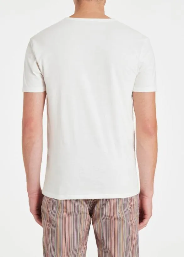 Paul Smith TShirts Logo Organic Cotton Lounge TShirts Three Pack White 8211 Mens