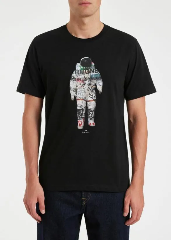 Paul Smith TShirts Organic Cotton 039Astronaut039 TShirt Black 8211 Mens
