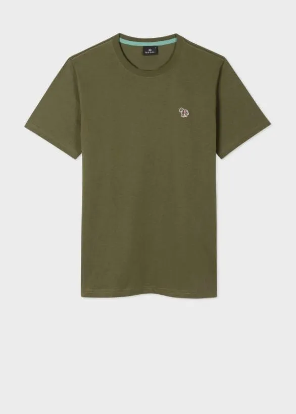 Paul Smith TShirts Zebra Logo TShirt Khaki 8211 Mens