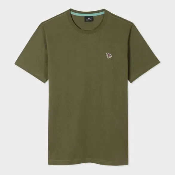 Paul Smith TShirts Zebra Logo TShirt Khaki 8211 Mens
