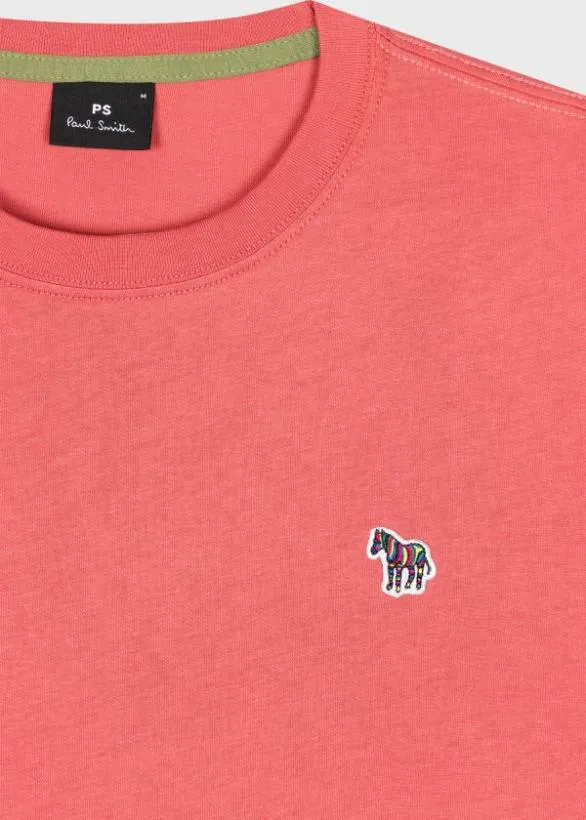 Paul Smith TShirts Zebra Logo TShirt Pink 8211 Mens