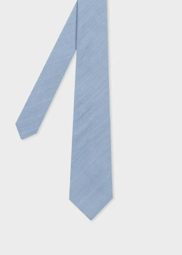 Paul Smith Tailoring Blue Pinstripe WoolBlend Tie Blue 8211 Mens
