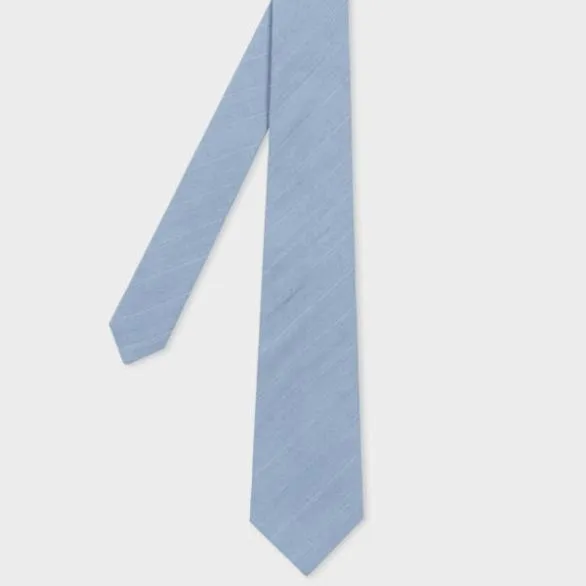 Paul Smith Tailoring Blue Pinstripe WoolBlend Tie Blue 8211 Mens