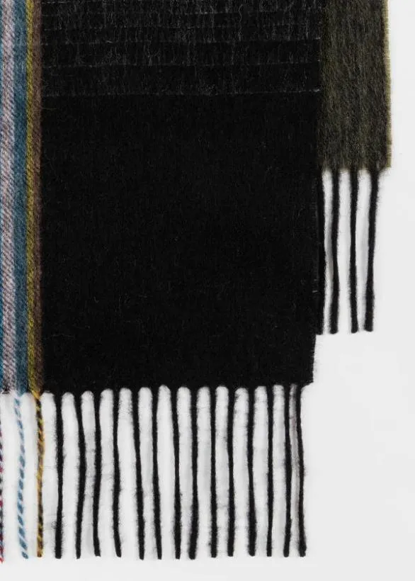 Paul Smith Tailoring CashmereBlend Gradient Stripe Scarf Grey 8211 Mens