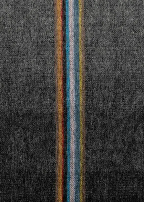 Paul Smith Tailoring CashmereBlend Gradient Stripe Scarf Grey 8211 Mens