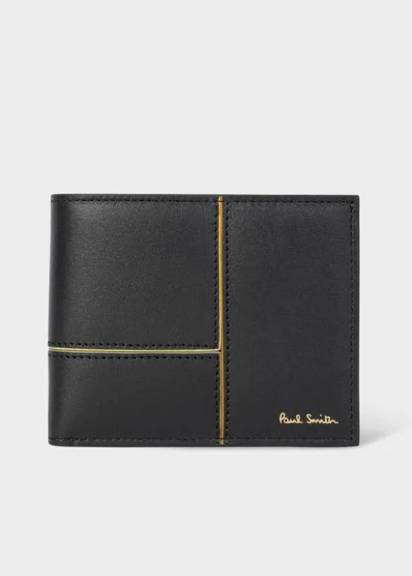 Paul Smith Tailoring Panelled Leather Billfold Wallet Black 8211 Mens