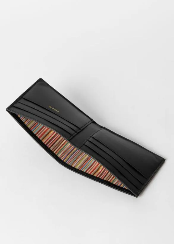 Paul Smith Tailoring Panelled Leather Billfold Wallet Black 8211 Mens