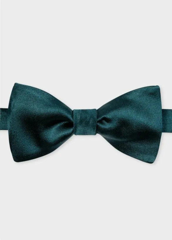 Paul Smith Tailoring Silk Satin SelfTie Bow Tie Dark Green 8211 Mens