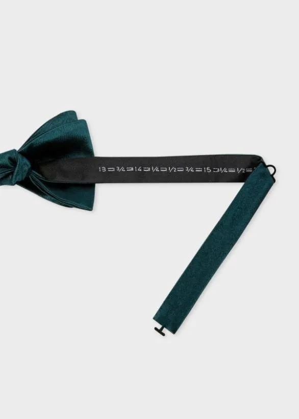 Paul Smith Tailoring Silk Satin SelfTie Bow Tie Dark Green 8211 Mens