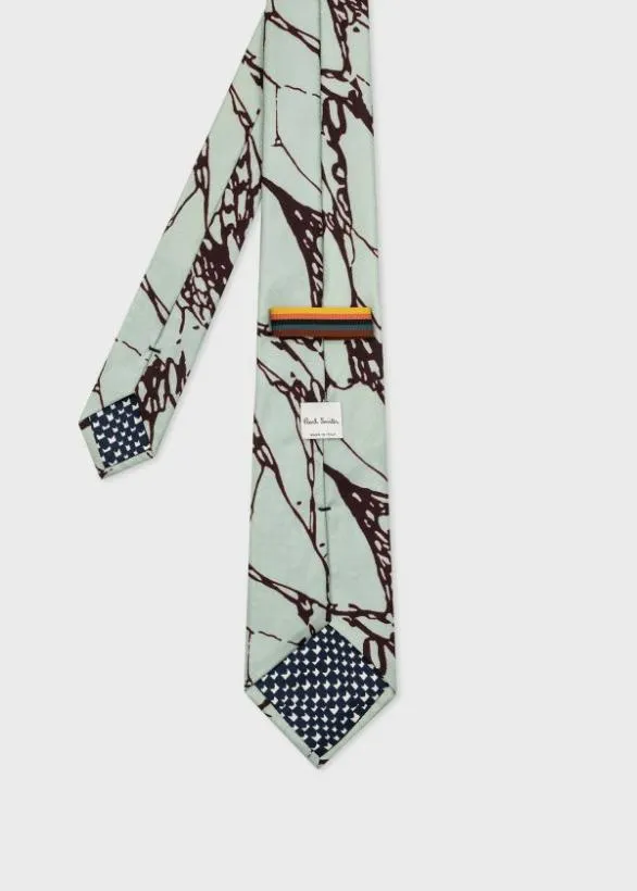 Paul Smith Ties Silk 039Marble039 Tie Mint Green 8211 Mens