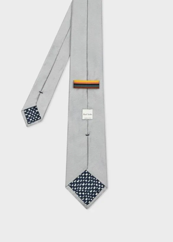 Paul Smith Ties SilkBlend Glitter Dot Tie Grey 8211 Mens