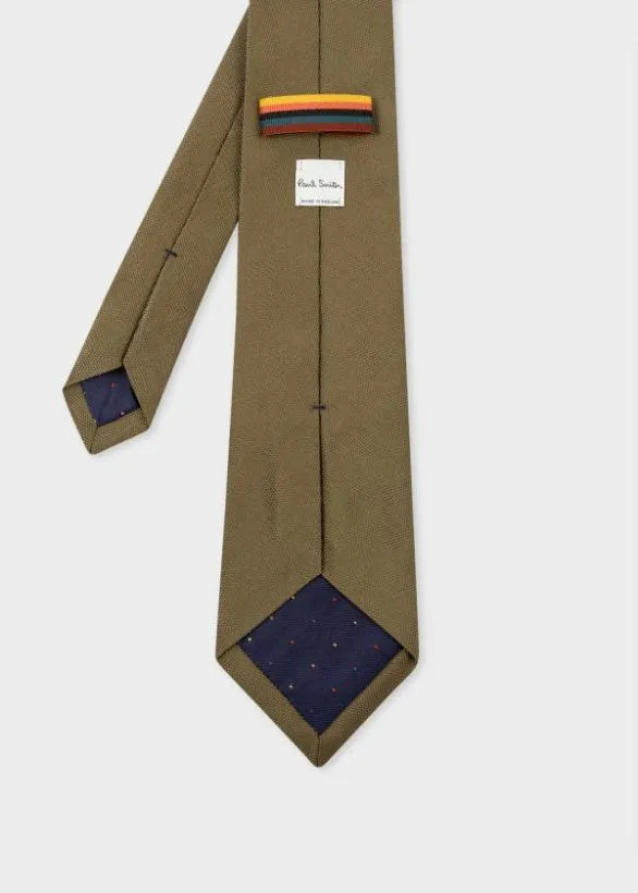 Paul Smith Ties Silk Tie Olive 8211 Mens