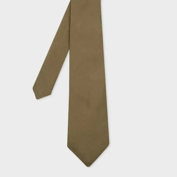 Paul Smith Ties Silk Tie Olive 8211 Mens