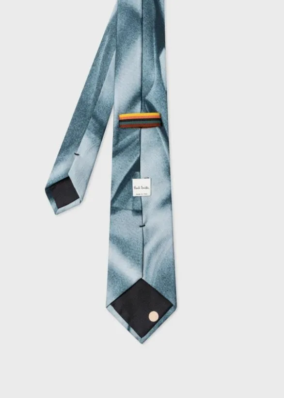 Paul Smith Ties Trompe L039oeil Silk Tie Blue 8211 Mens