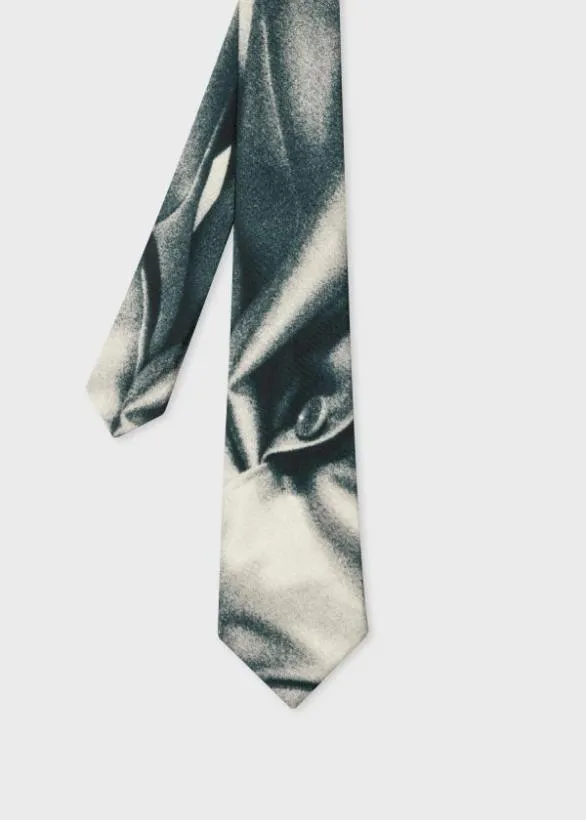 Paul Smith Ties Trompe L039oeil Silk Tie Grey 8211 Mens