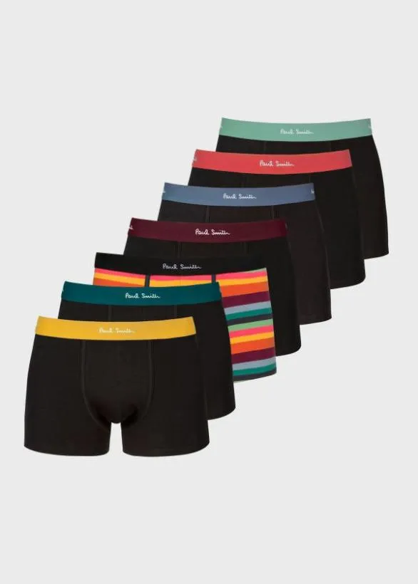 Paul Smith Underwear 039Artist Stripe039 Mixed Boxer Briefs Seven Pack Multicolour 8211 Mens