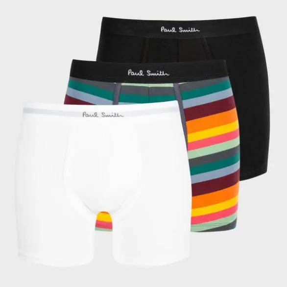 Paul Smith Underwear Mixed Boxer Briefs Three Pack Artist Stripe 8211 Mens