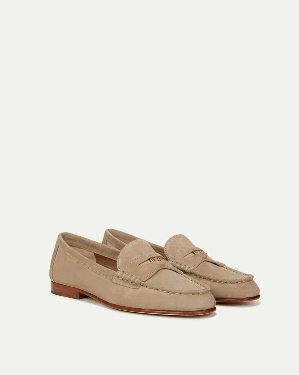 Penny Suede Loafer Sand Women Veronica Beard Shoes Penny Suede Loafer Sand Women Veronica Beard Shoes