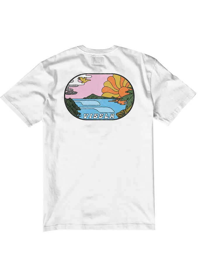 Portal Ss Pkt Tee White Premium Tees Vissla Men
