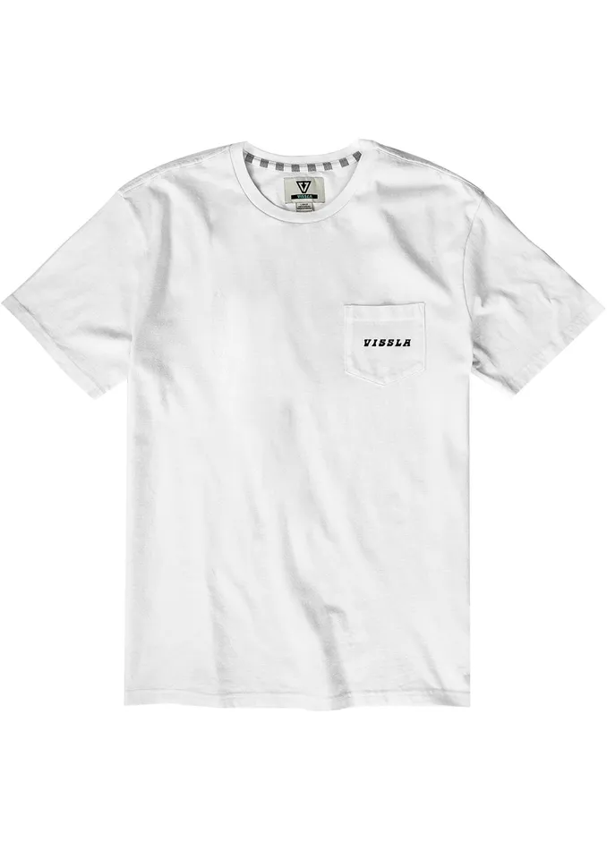 Portal Ss Pkt Tee White Premium Tees Vissla Men Portal Ss Pkt Tee White Premium Tees Vissla Men