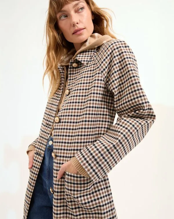 Quinton Plaid Coat Ivory Multi Women Veronica Beard Jackets and Outerwear Quinton Plaid Coat Ivory Multi Women Veronica Beard Jackets and Outerwear
