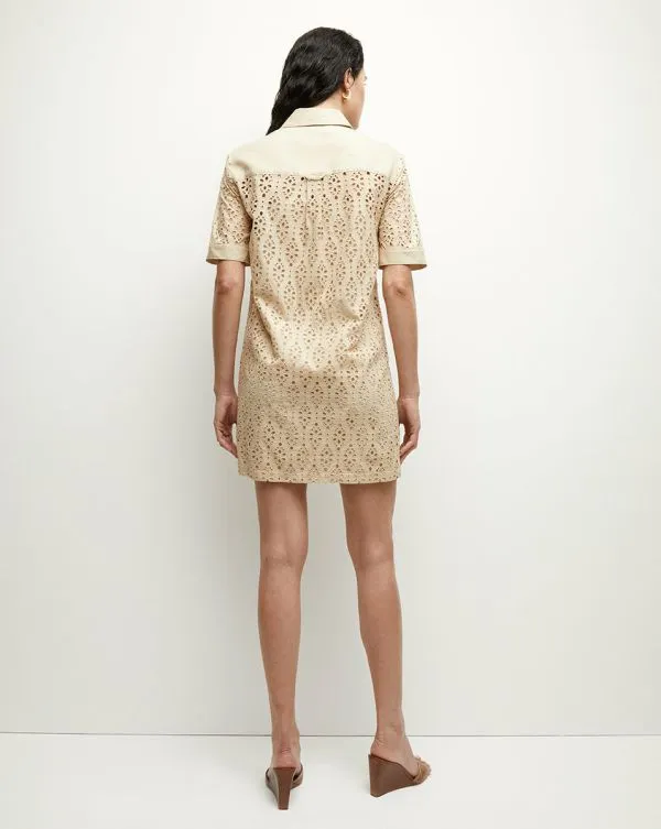 Rafaela Cotton Eyelet Shirtdress Stone Khaki Women Veronica Beard Dresses Rafaela Cotton Eyelet Shirtdress Stone Khaki Women Veronica Beard Dresses