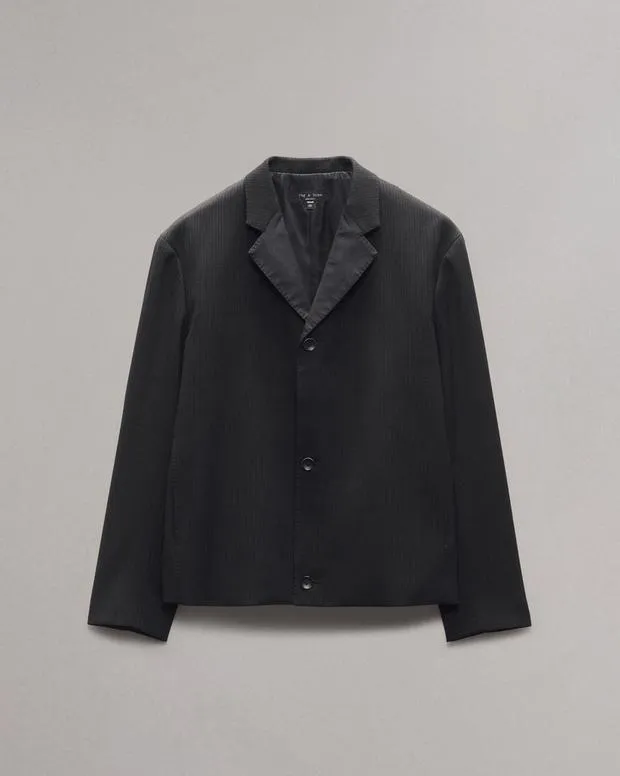 rag and bone Anton Striped Blazer Black Pinstripe Men Blazers