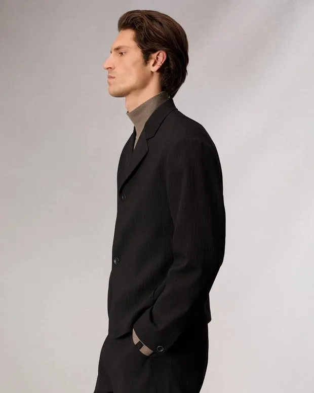rag and bone Anton Striped Blazer Black Pinstripe Men Blazers