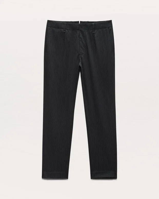 rag and bone Lennox Pinstripe Italian WoolBlend Trousers Black Men PantsBlazers