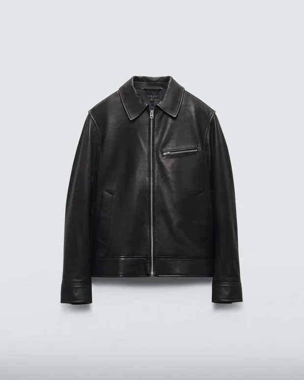 rag and bone Manon Leather Jacket Black Women Jackets and Coats