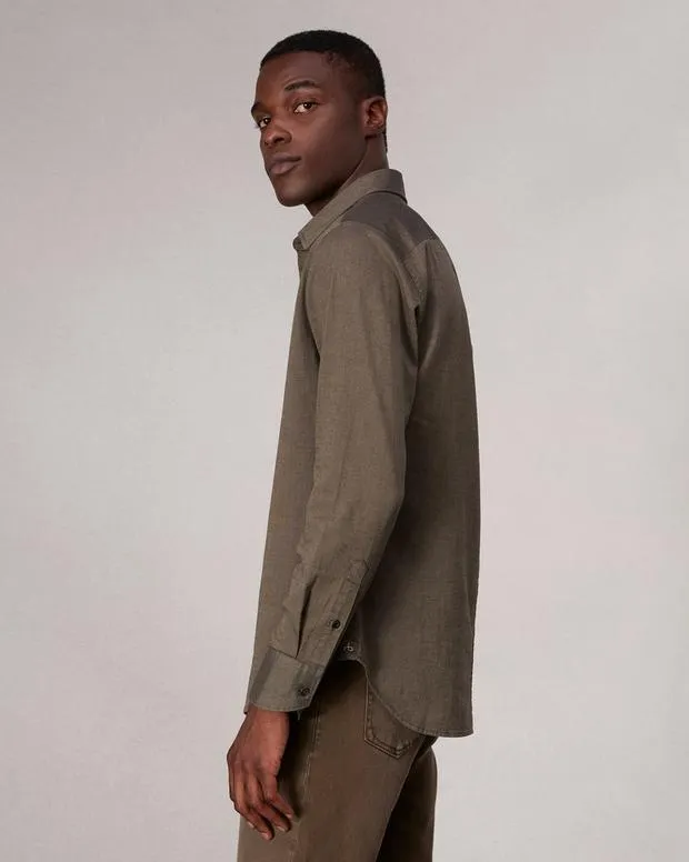 rag and bone Tomlin StretchCotton Dobby Shirt ArmyDark GreyHeron BluePearl GreyWhite Men Shirts