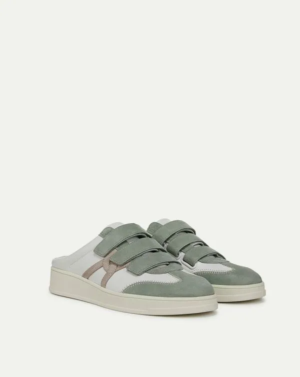 Reagan Velcro Mule Whiteandgreen Women Veronica Beard Shoes