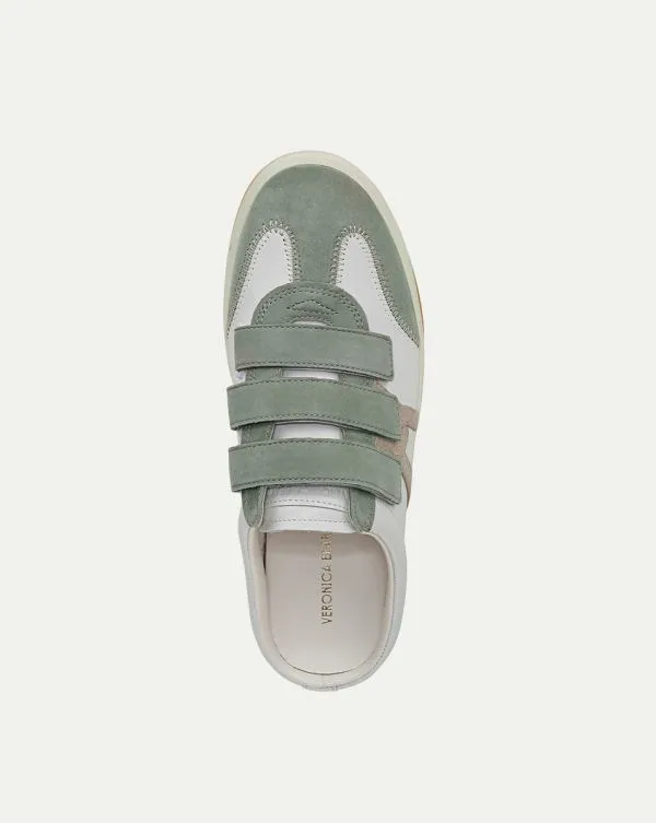 Reagan Velcro Mule Whiteandgreen Women Veronica Beard Shoes