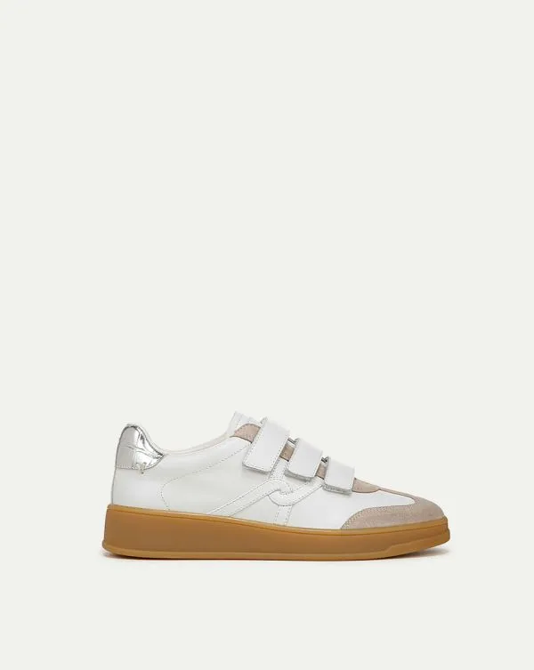 Reagan Velcro Sneaker Whiteandsilver Women Veronica Beard Shoes