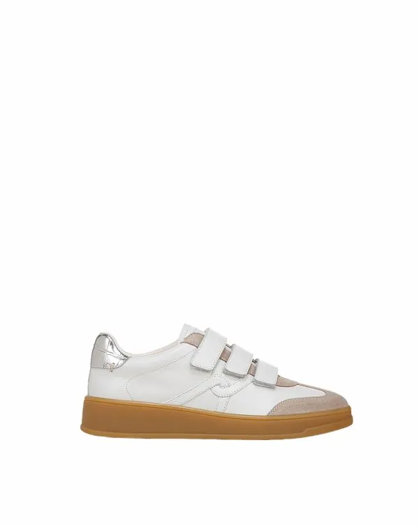 Reagan Velcro Sneaker Whiteandsilver Women Veronica Beard Shoes Reagan Velcro Sneaker Whiteandsilver Women Veronica Beard Shoes