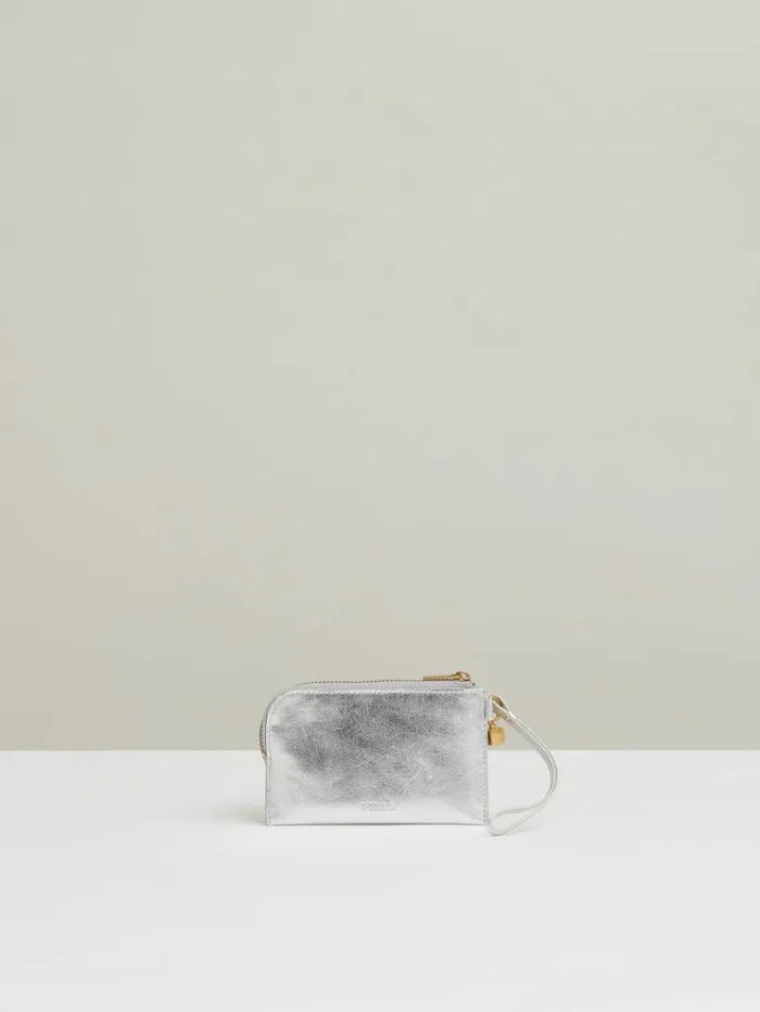 REISS Bags and Purses Women Leather Coin Purse Silver